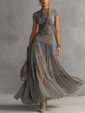 Elena | Conjunto de falda maxi y top