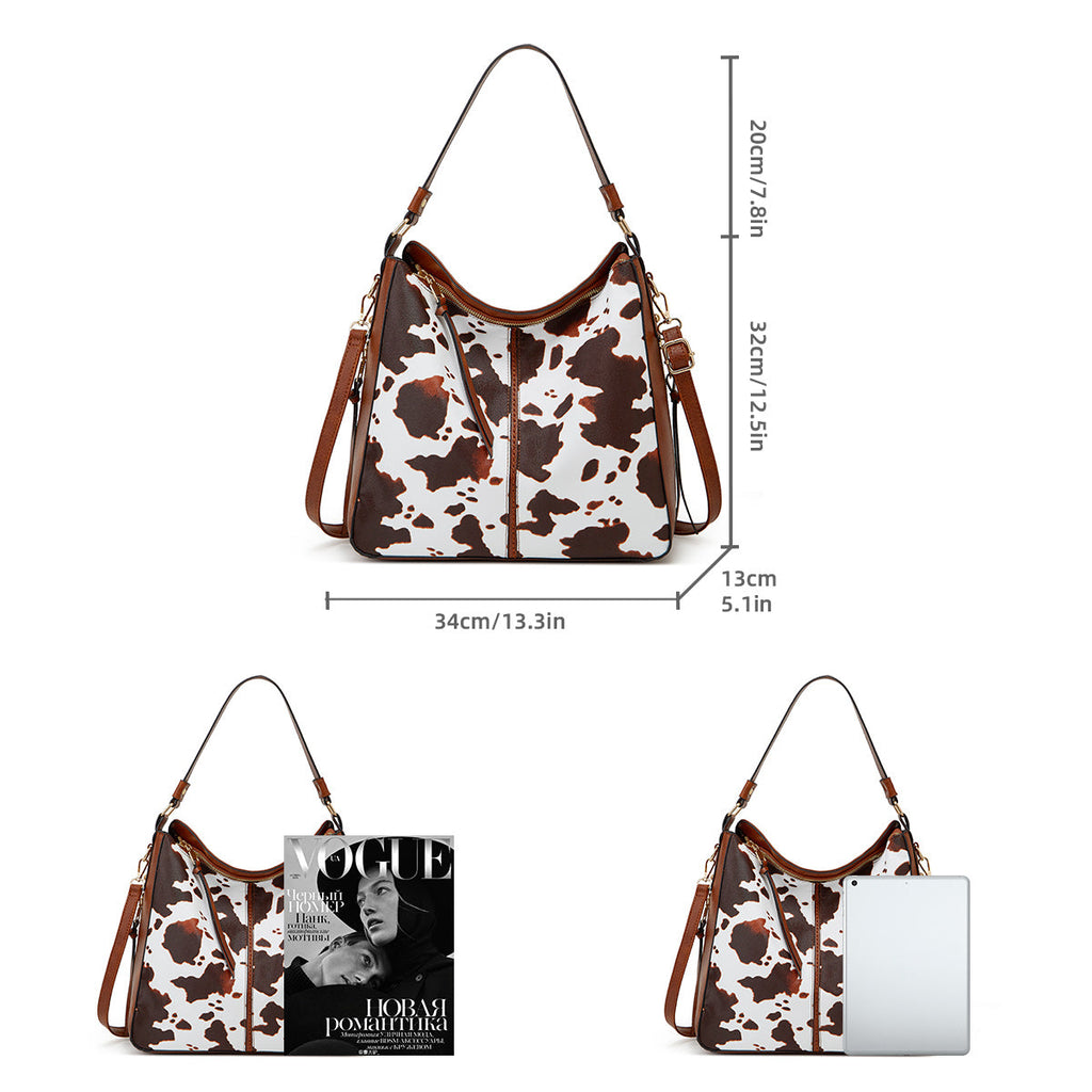 Bolso hobo de lujo en cuero estampado con antirrobo + monedero tipo pouch GRATIS