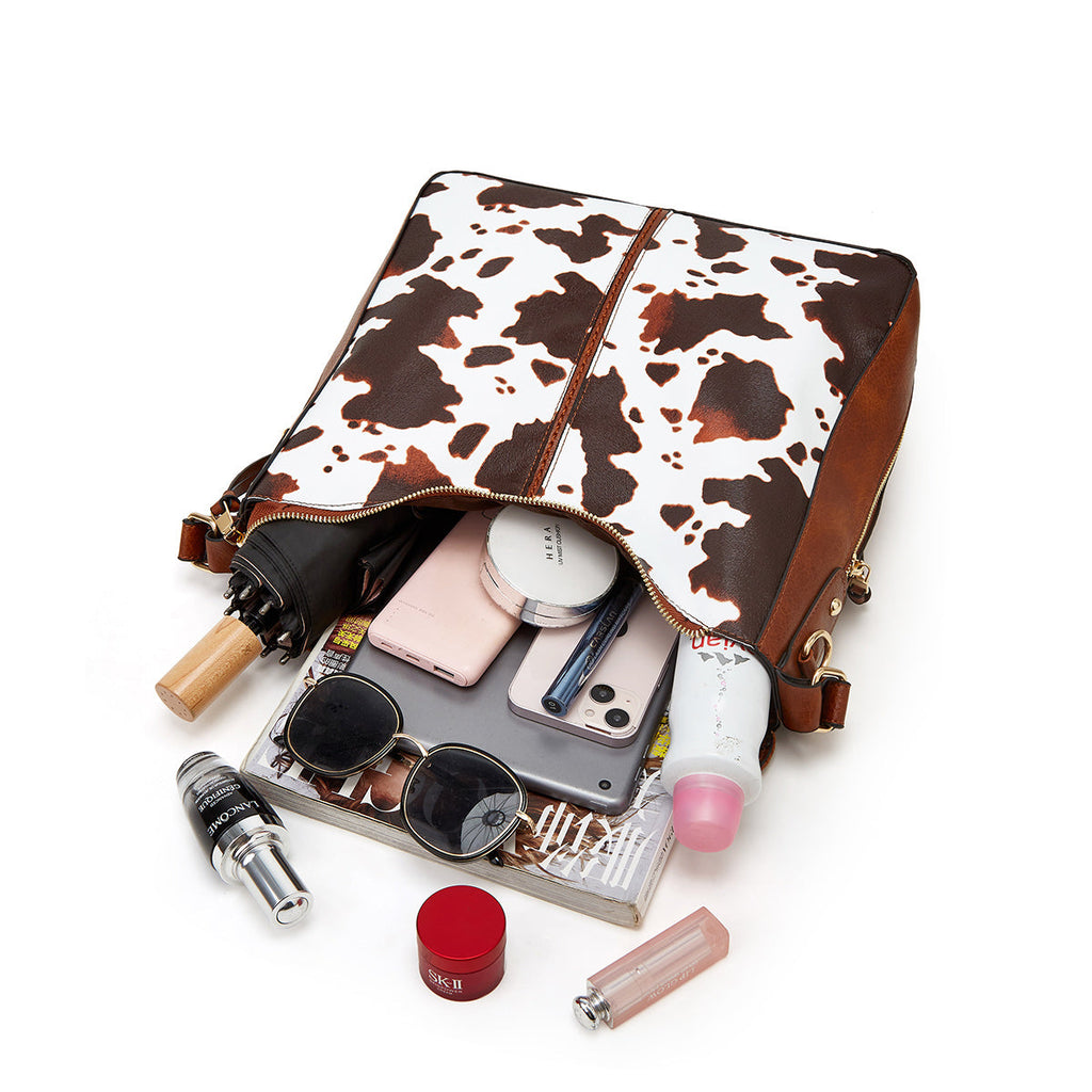 Bolso hobo de lujo en cuero estampado con antirrobo + monedero tipo pouch GRATIS