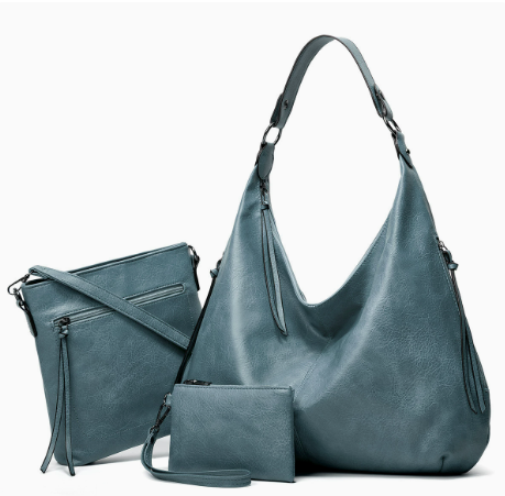 Conjunto de 3 piezas: bolso hobo suave y holgado