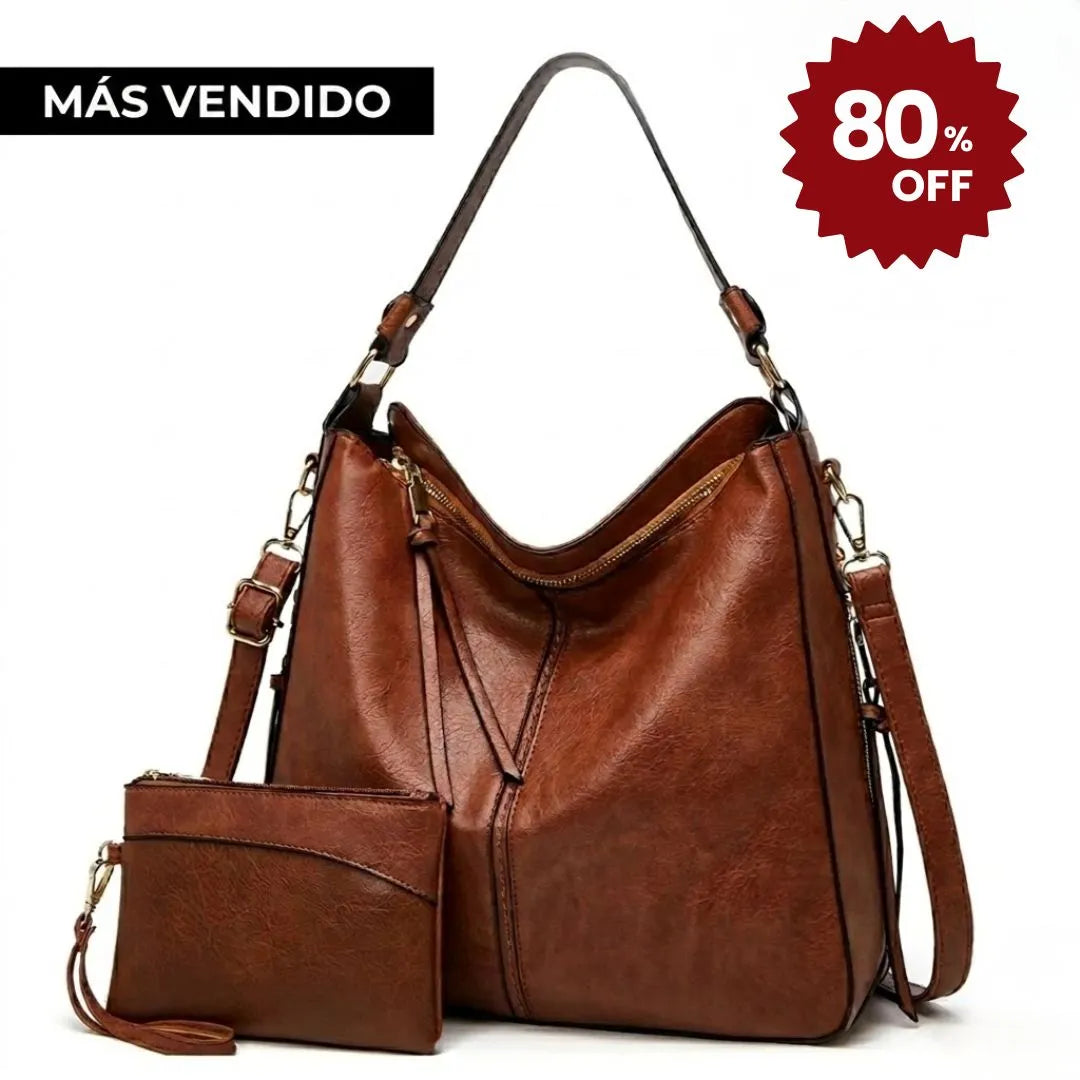 Riviera — Bolso Hobo de Piel Antirrobo (Cartera de Regalo Incluida)