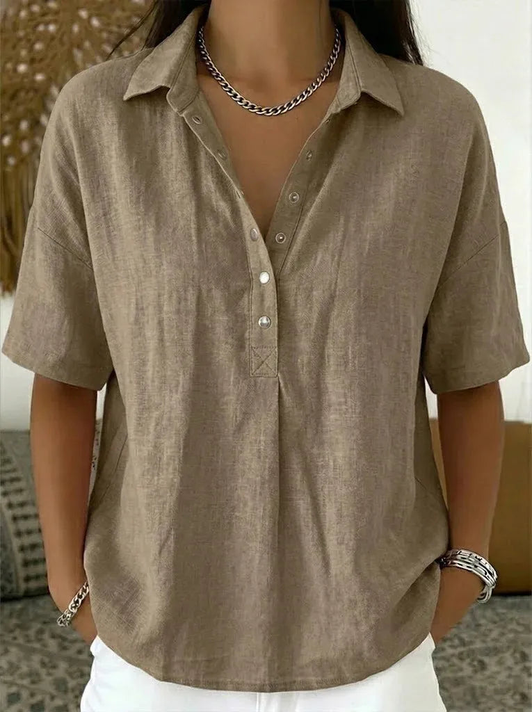 Zediola® | Blusa con cuello y detalle de botones (¡POR TIEMPO LIMITADO 1+1 GRATIS!)