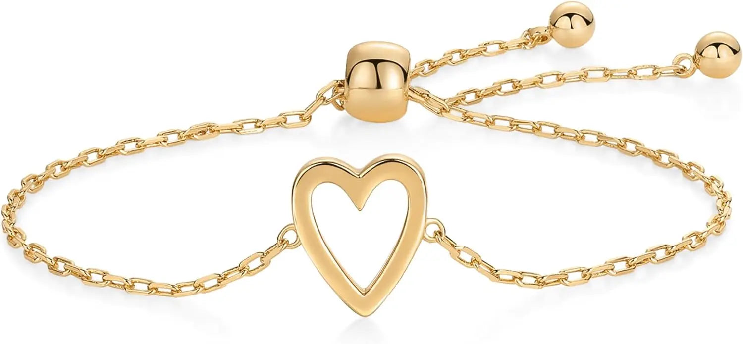 Zediola® | Pulseras Cómplices — Set de 2 con Corazón Dorado