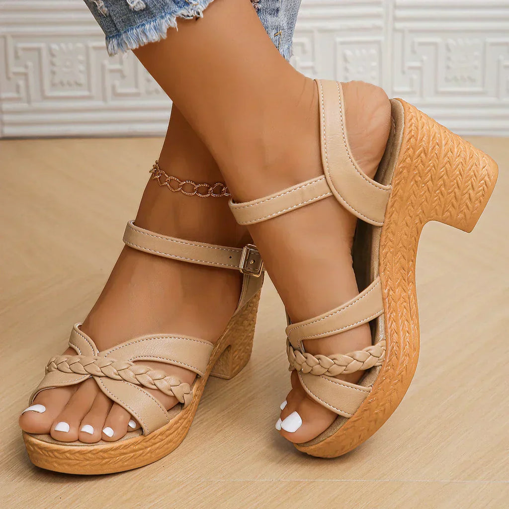 Gianna™ Sandalias Clásicas de Tacón Medio