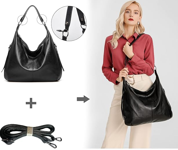 Conjunto de 3 piezas: bolso hobo suave y holgado