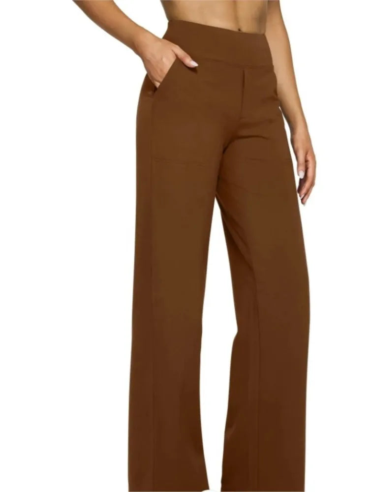 Zediola® | Mía — Pantalón Recto Tiro Alto con Bolsillos (¡2x1 POR TIEMPO LIMITADO!)