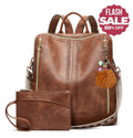 Mochila convertible 2 en 1 de piel de lujo + estuche de regalo