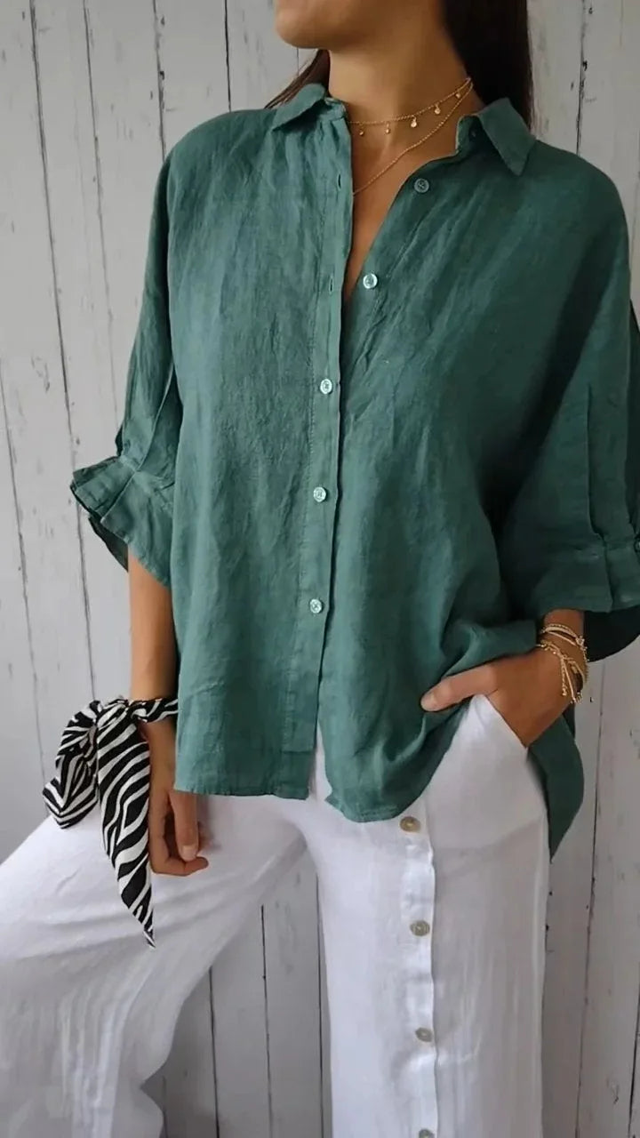 Cheryl | Blusa de lino elegante para mujeres