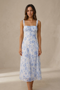 Floral | Vestido Azul