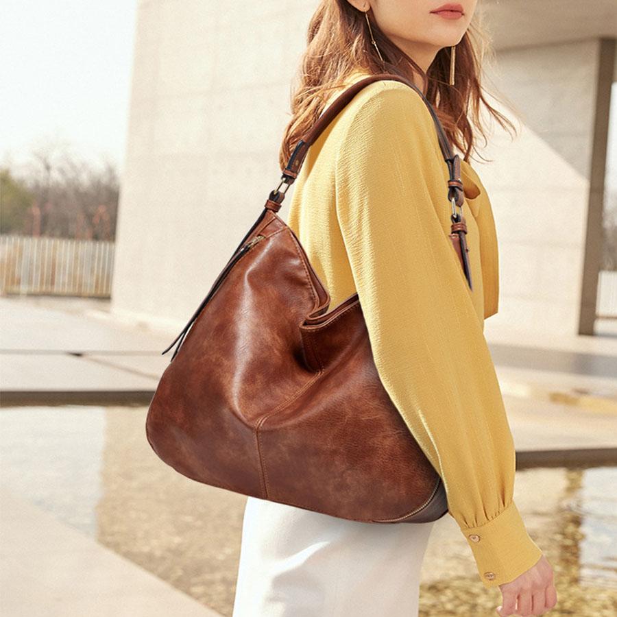 Conjunto de 3 piezas: bolso hobo suave y holgado